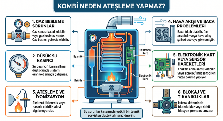 Kombi neden ateşleme yapmaz